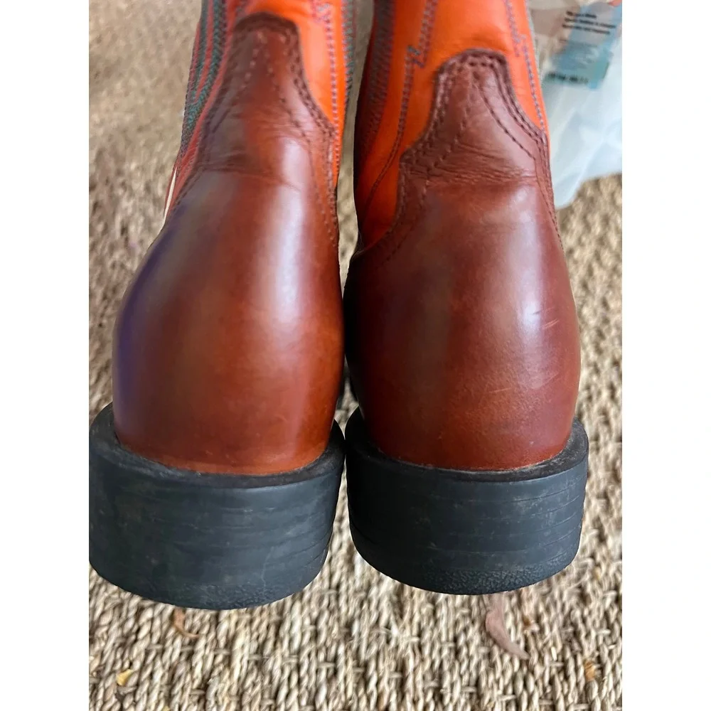 Ariat Men's Leather Tennessee UT Vols  Western Boots‎ Size 8.5 D worn Once